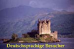 Eileen Donan Castle, Schottland - Eingang für deutschsprachige Besucher!